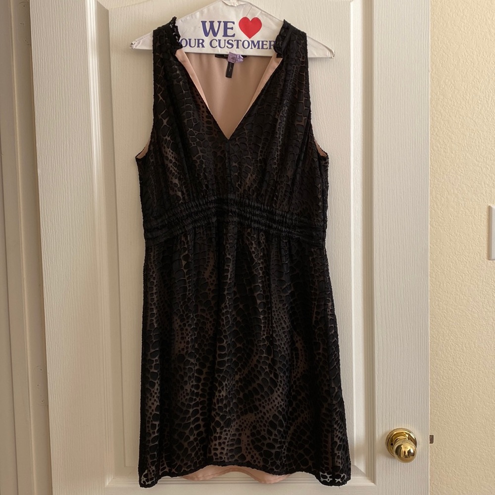 BCBGMaxAzria Black and Brown Mini Dress